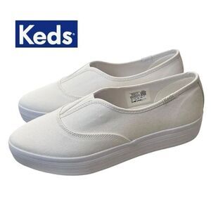 New KEDS Point Slip White Canvas Slip-on Sneakers 8.5